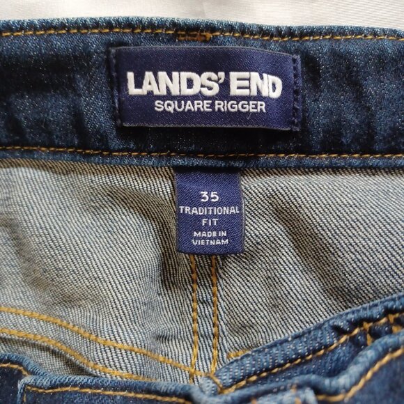 Land's End Men's Jeans Square Rigger Traditional Fit Straight Leg Size 35 x 29 - Picture 8 of 12